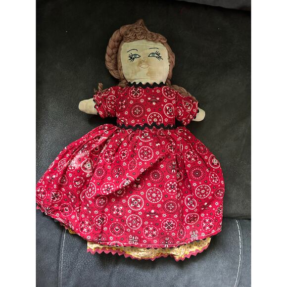 VGUC Vintage Double Doll Handmade Reversible Flips Over Two In One Stuffed - Picture 2 of 4